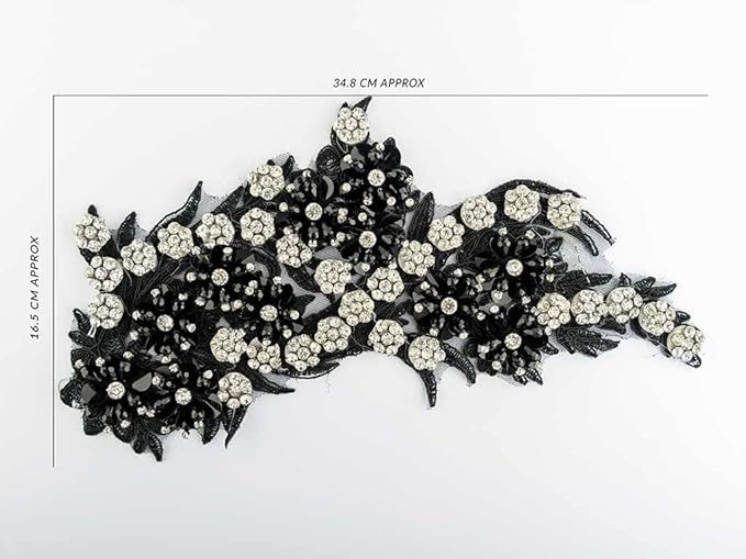 Stylish Black Embellished Patch