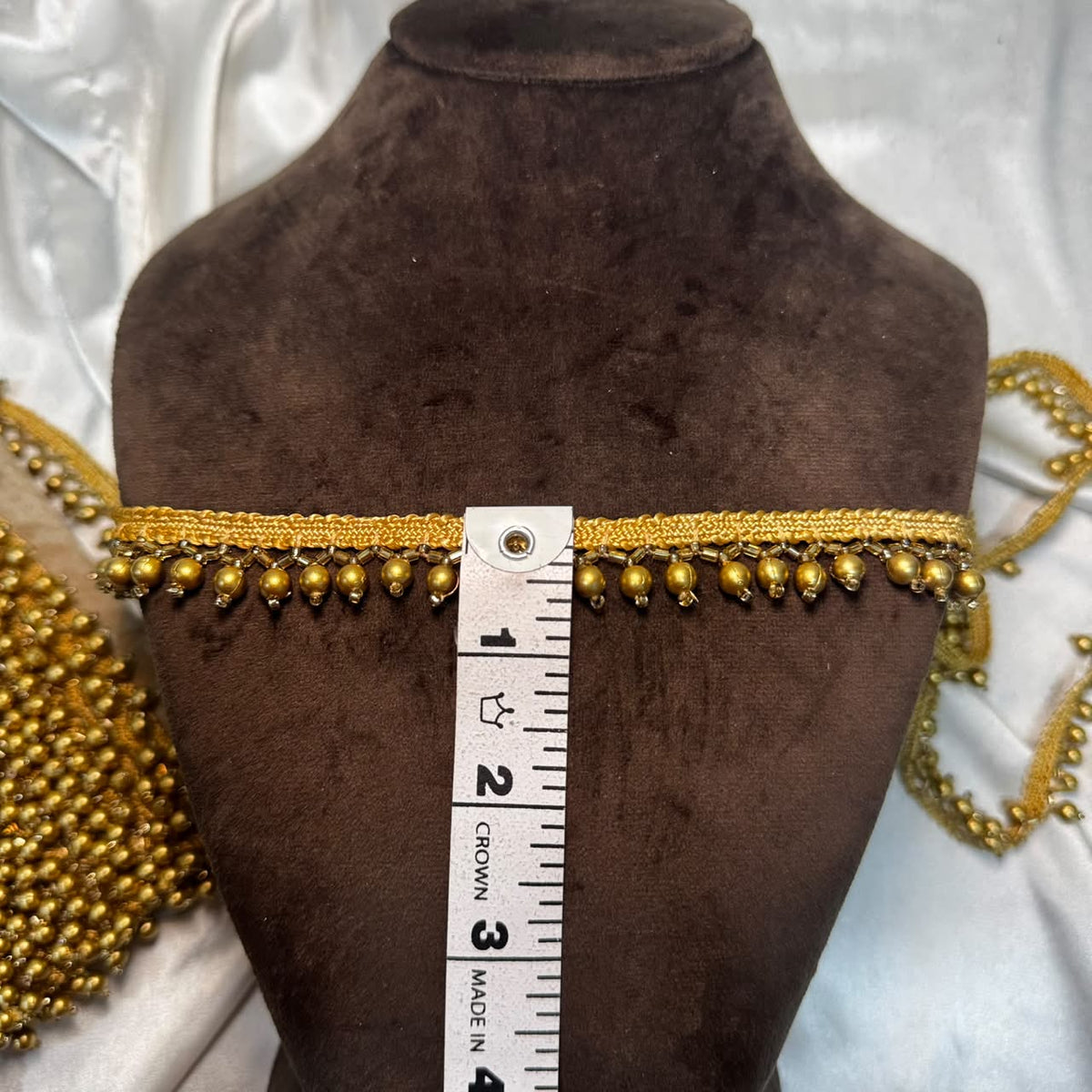 Designer Hanging Bead Handwork Lace