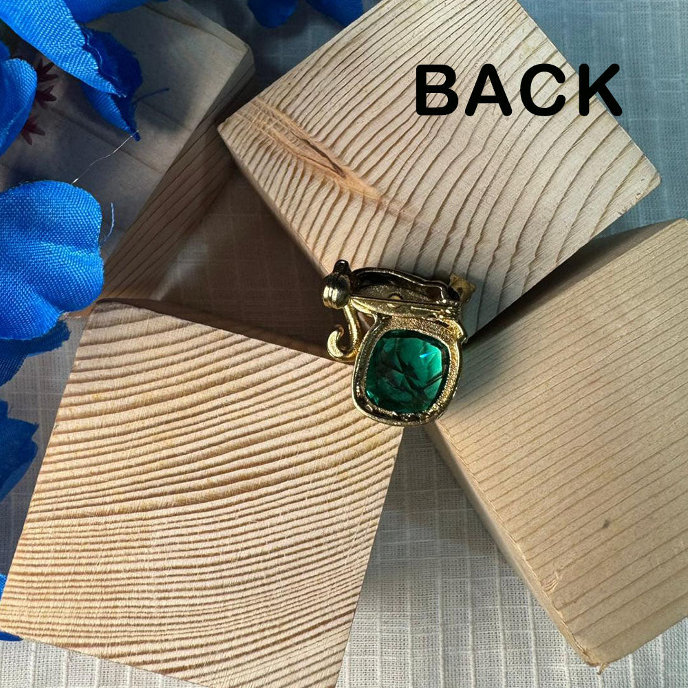 Fancy Cat Design Brooch with Stonework