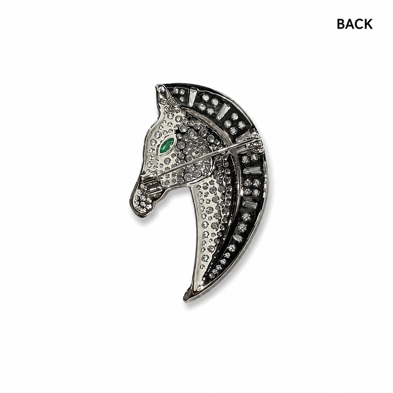 Crystal Stallion Head Brooch Pin (1 piece )