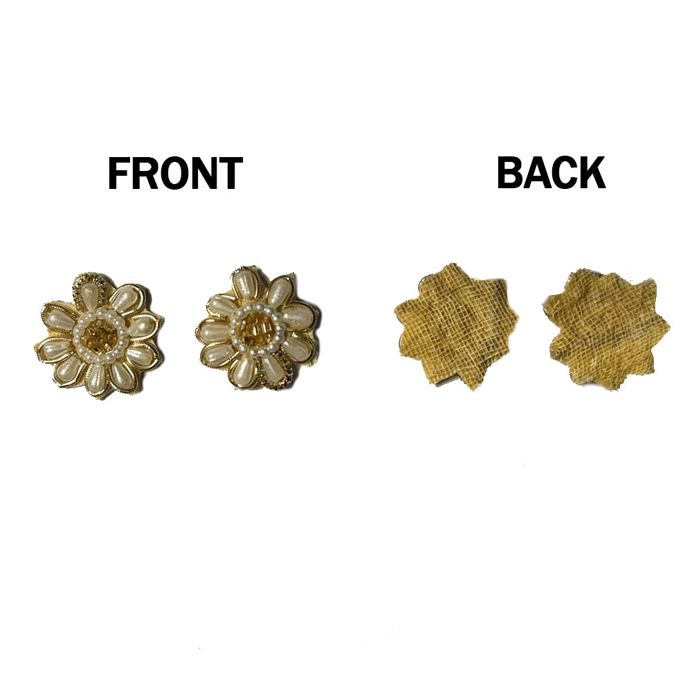 Moti and Pearl work Flower Butti Patch