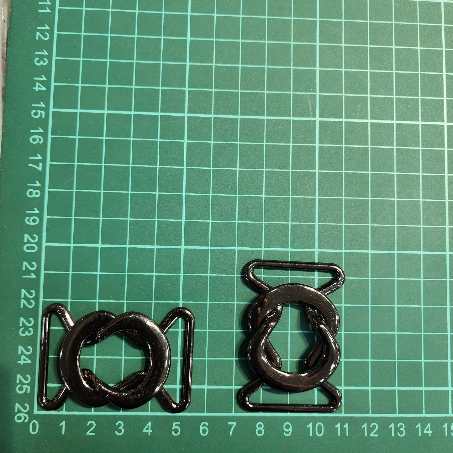 Metallic Grey Color Fancy Buckles Package of 2 pieces