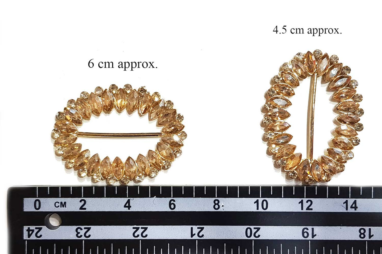 Oval Shape Fancy Glass Stones Buttons