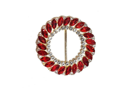 Round Glass Stones work Fancy Buckles