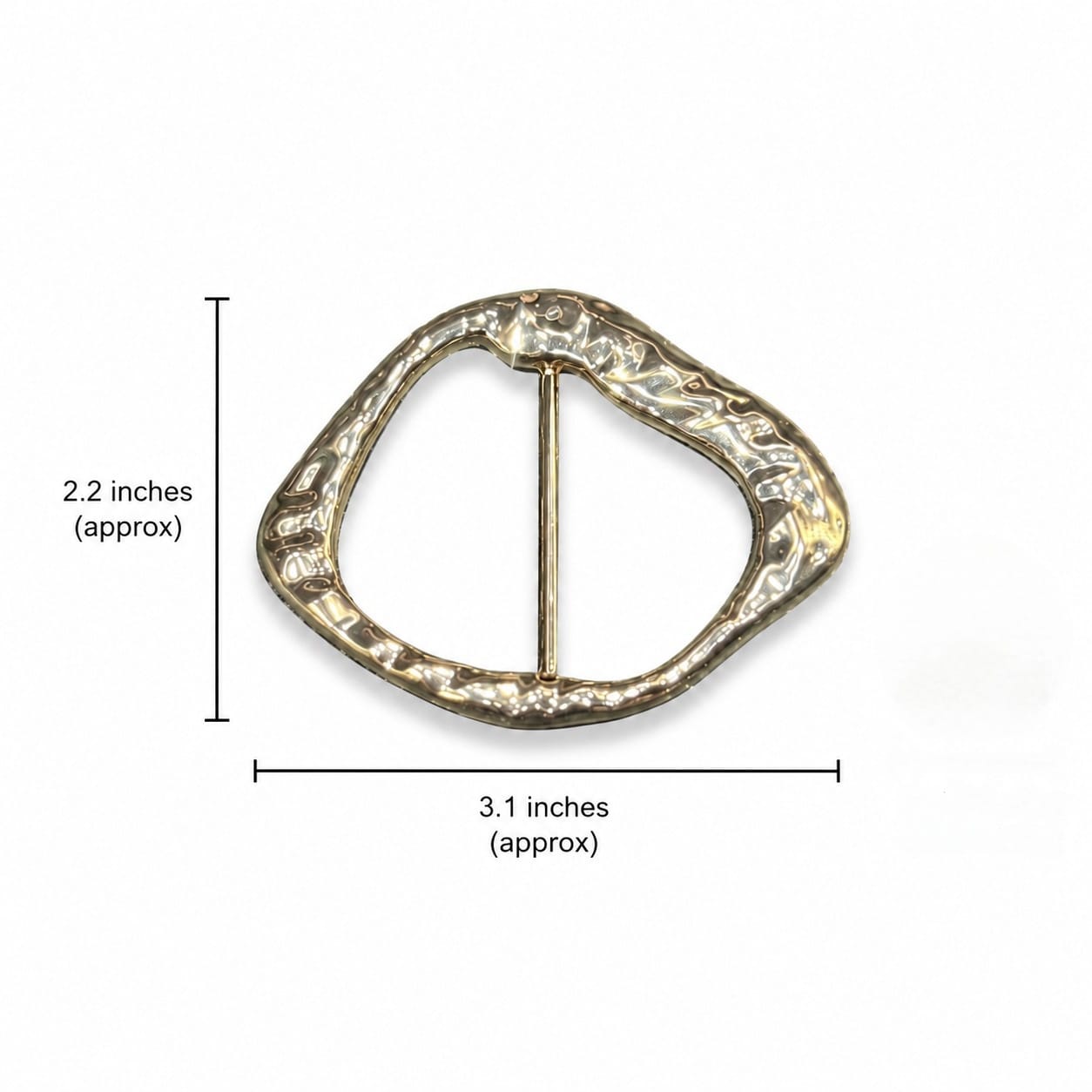 Premium Abstract Wave Metal Buckle (1 piece)