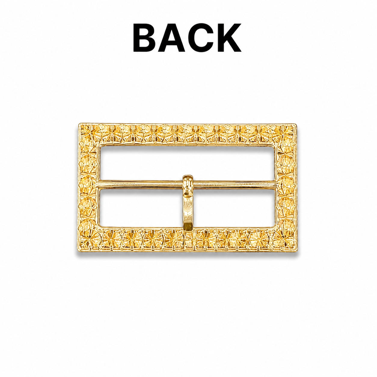 Premium Gold Crystal Rectangular Fashion Buckle (1 piece)