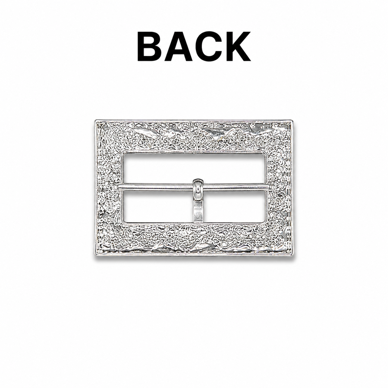 Elegant Silver Crystal Embellished Rectangular Fashion Buckle (1 Piece)