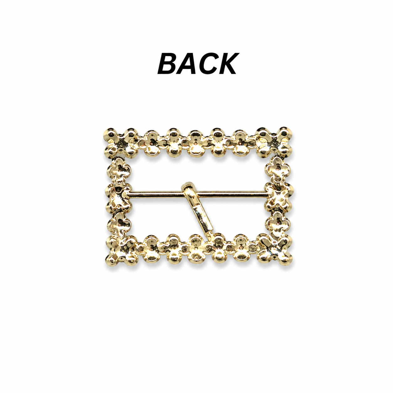 Elegant Pearl & Crystal Rectangular Fashion Buckle (1 piece)