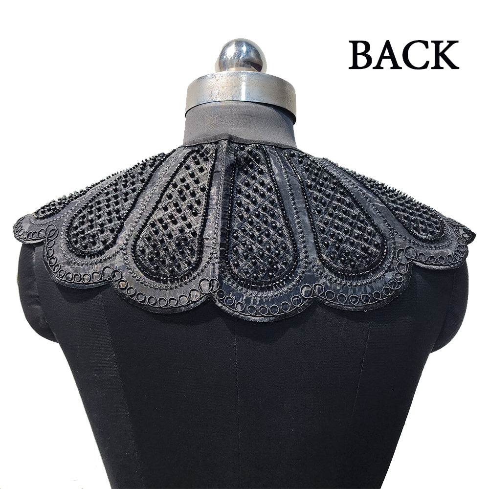 Gorgeous Black Color Pearl work Cape
