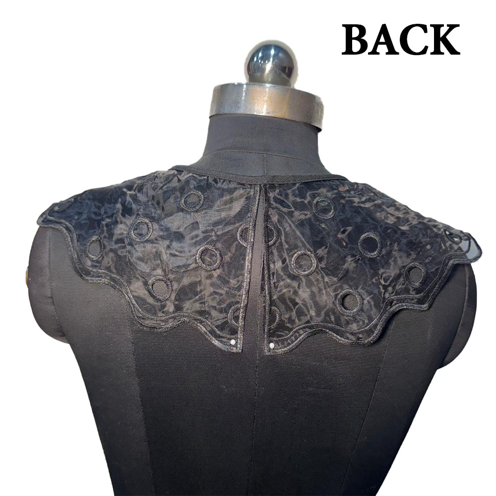 Classic Black Organza Base Cape