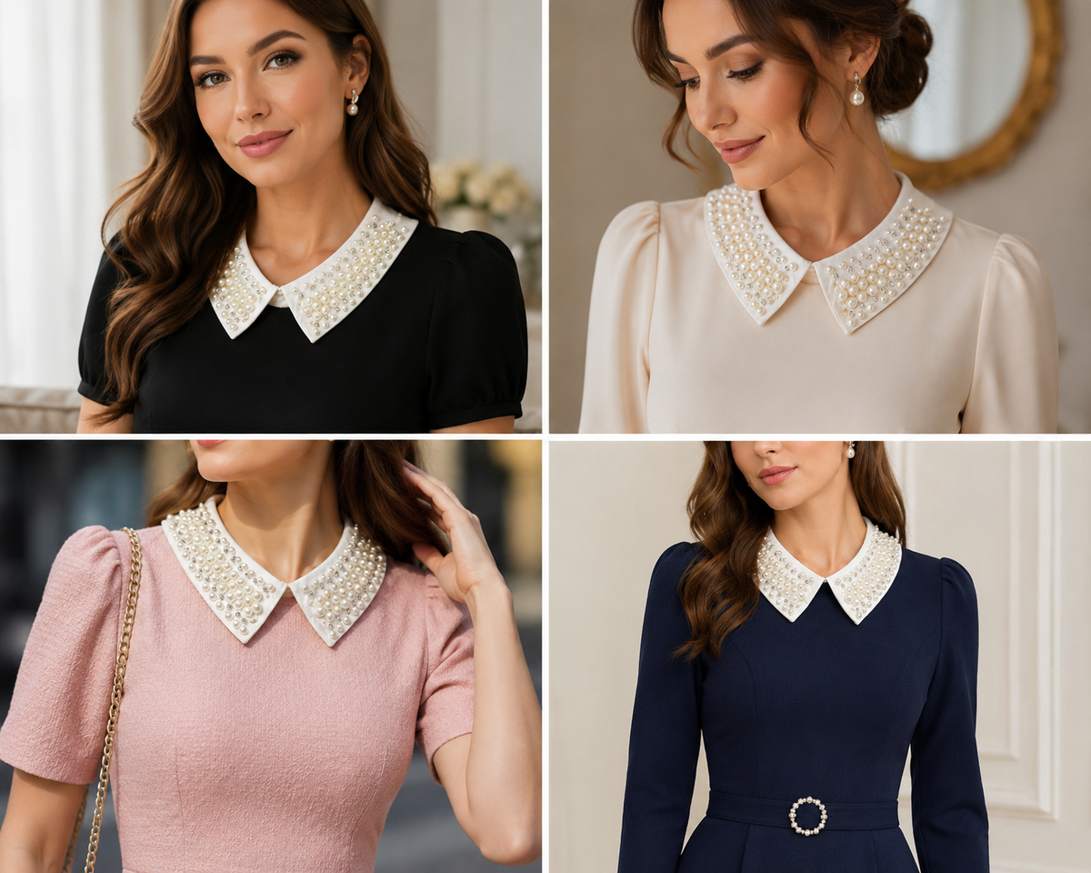 Pearl & Stone Statement Collar for Dresses