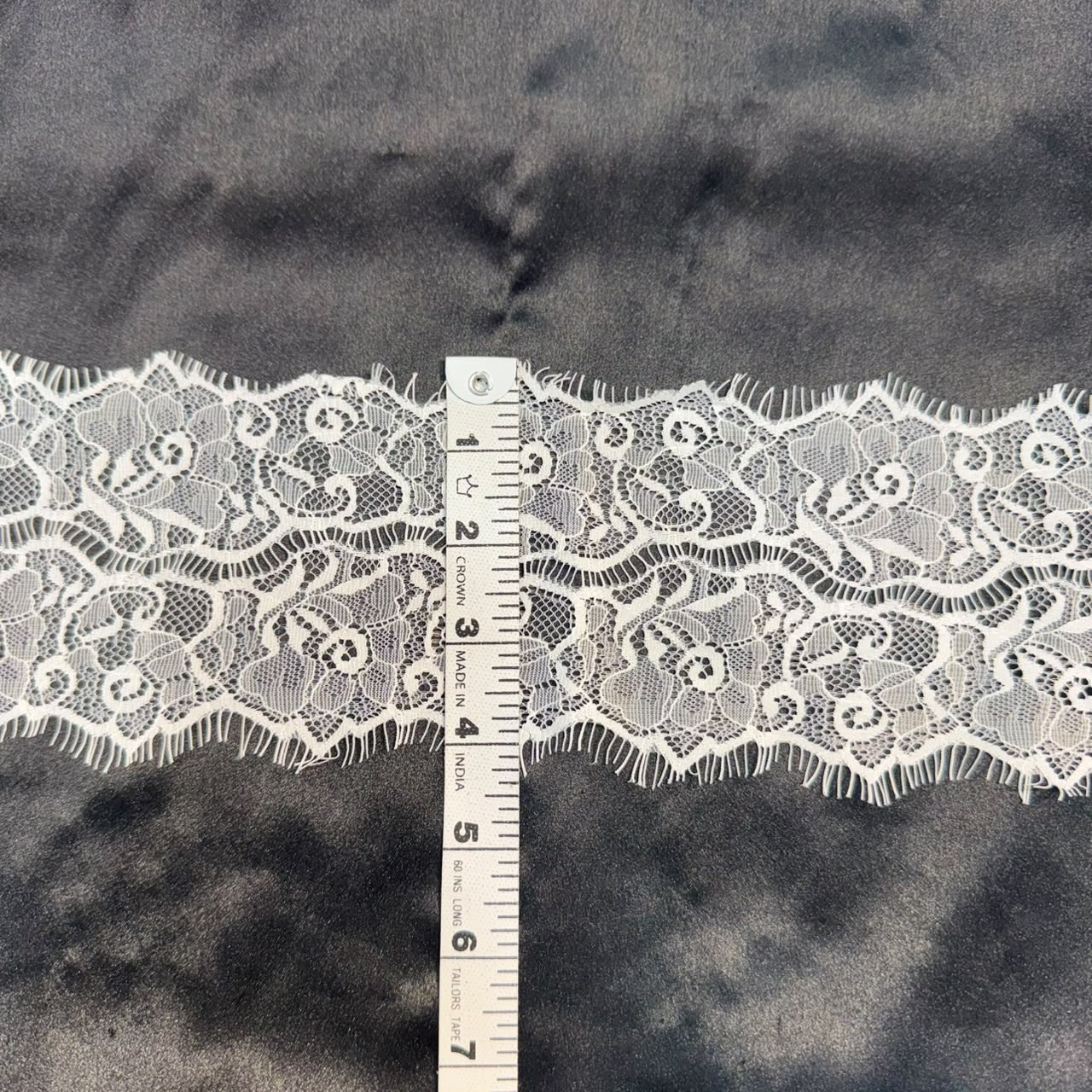 Designer Soft White Chantilly Lace Border Trim