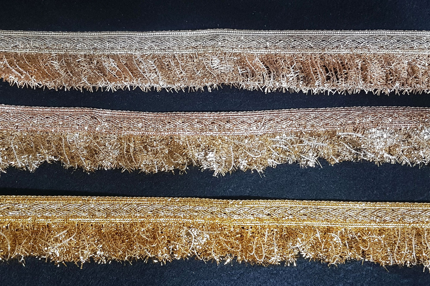 Water Golden Tassel Fringes Kiran Crush Frill Dupatta Bridal Border lace