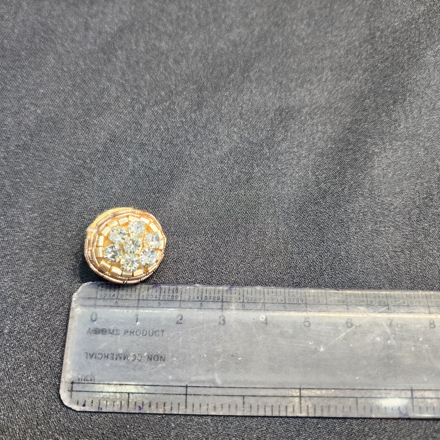 Round Shaped Handcrafted Buttons with Stonework