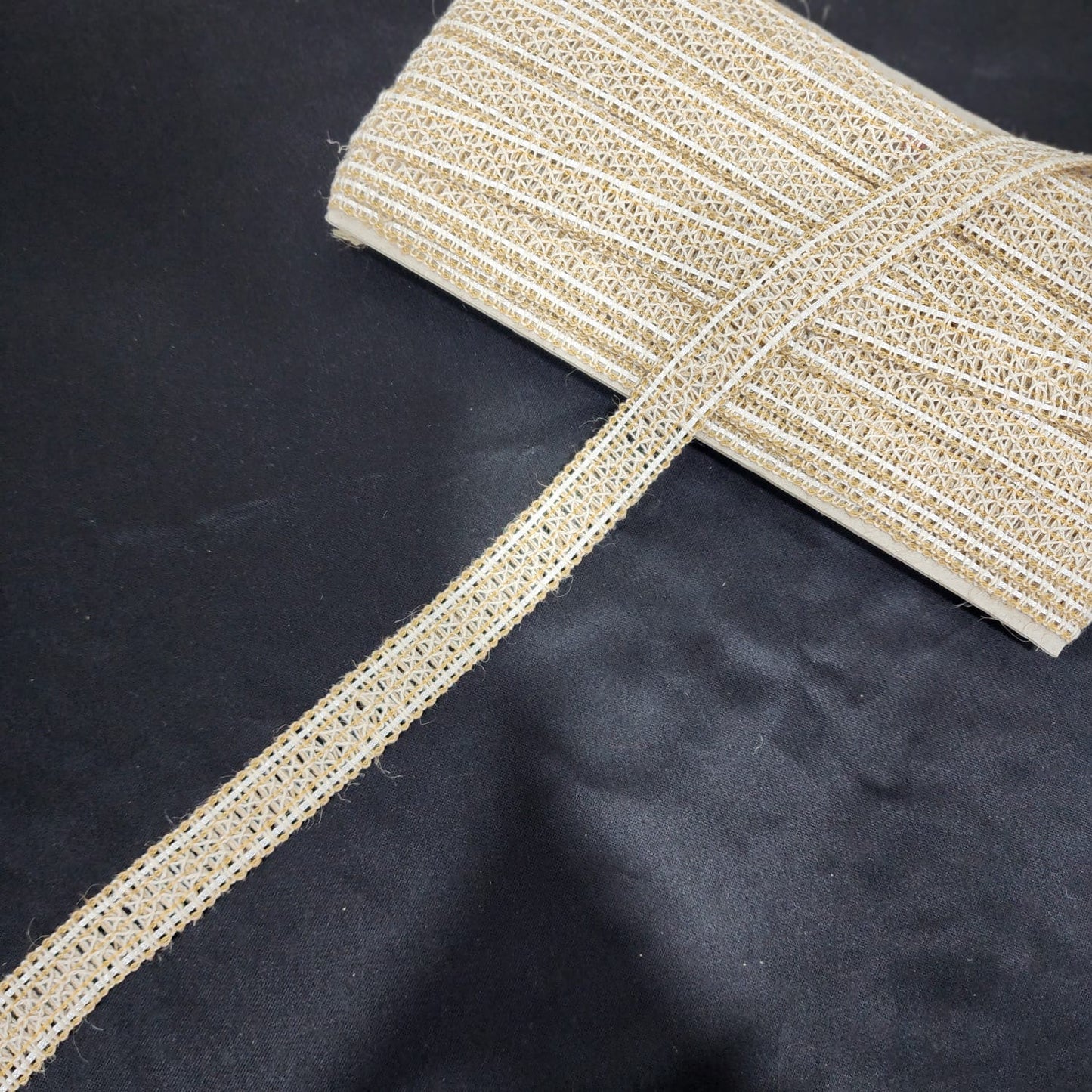 Pack of 25 meters approx Jute Lace Burlap Ribbon