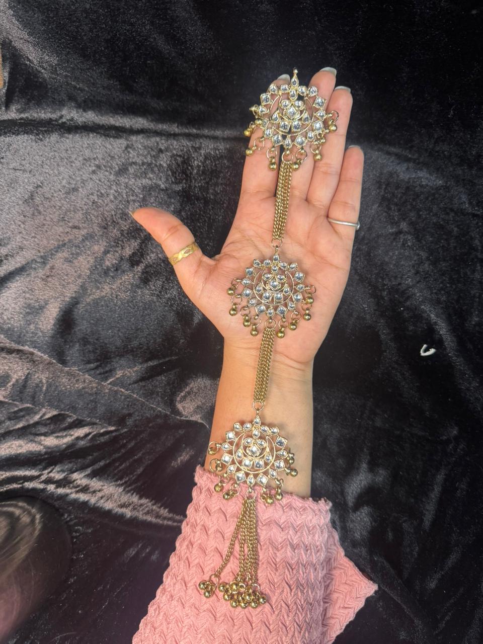 Premium Kundan Work Kurta Patti Button