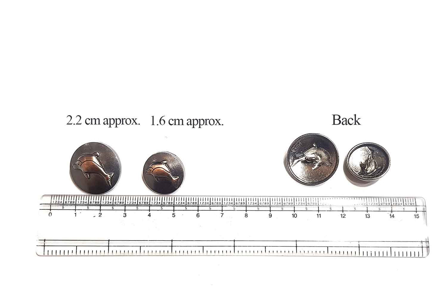 Metallic Grey Color Metal Coat Buttons