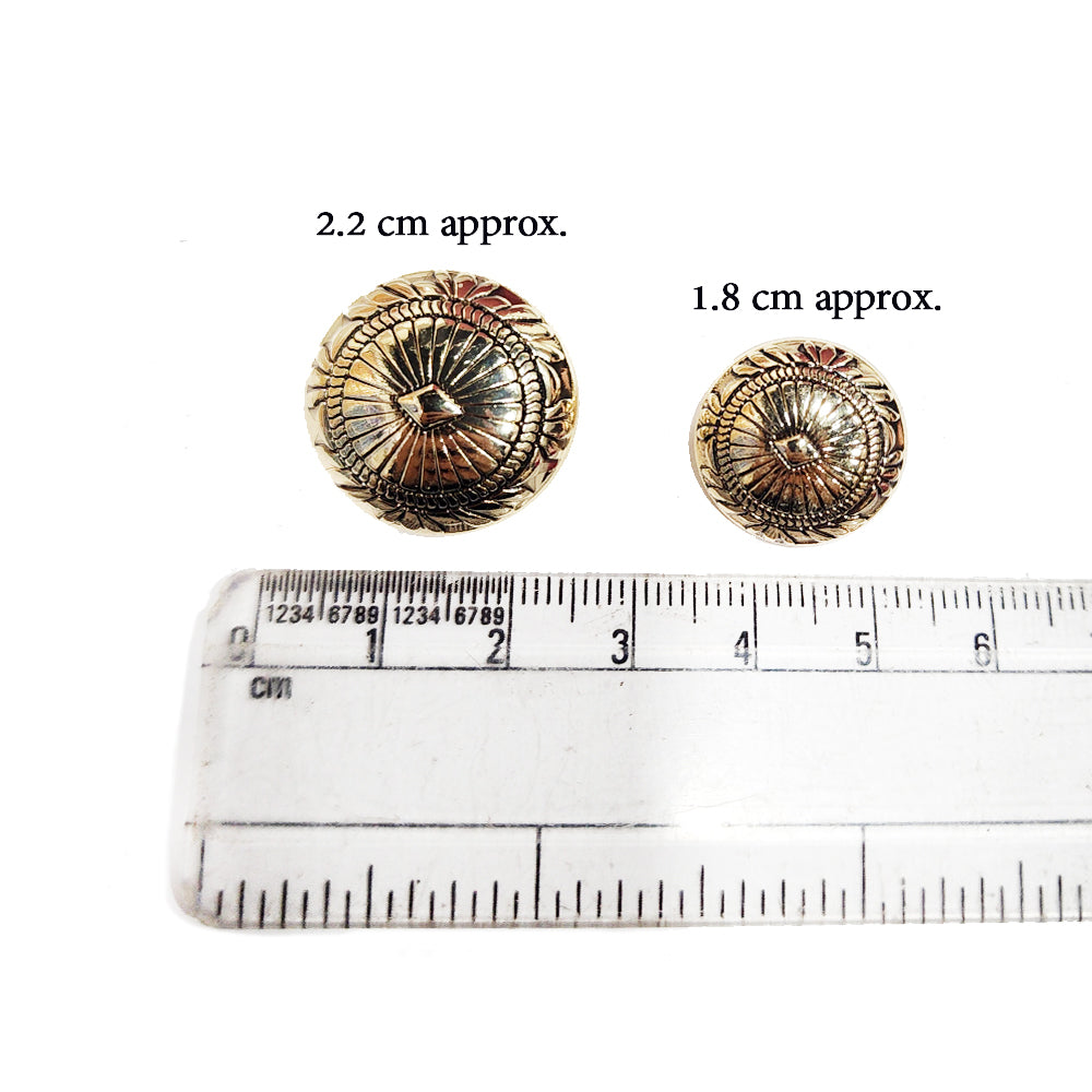 Golden Designer Round Metal Coat Buttons Blazer Buttons