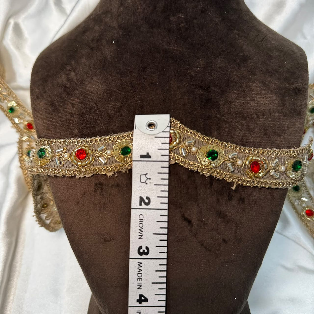 Bridal Handwork Zari Stone Lace Border