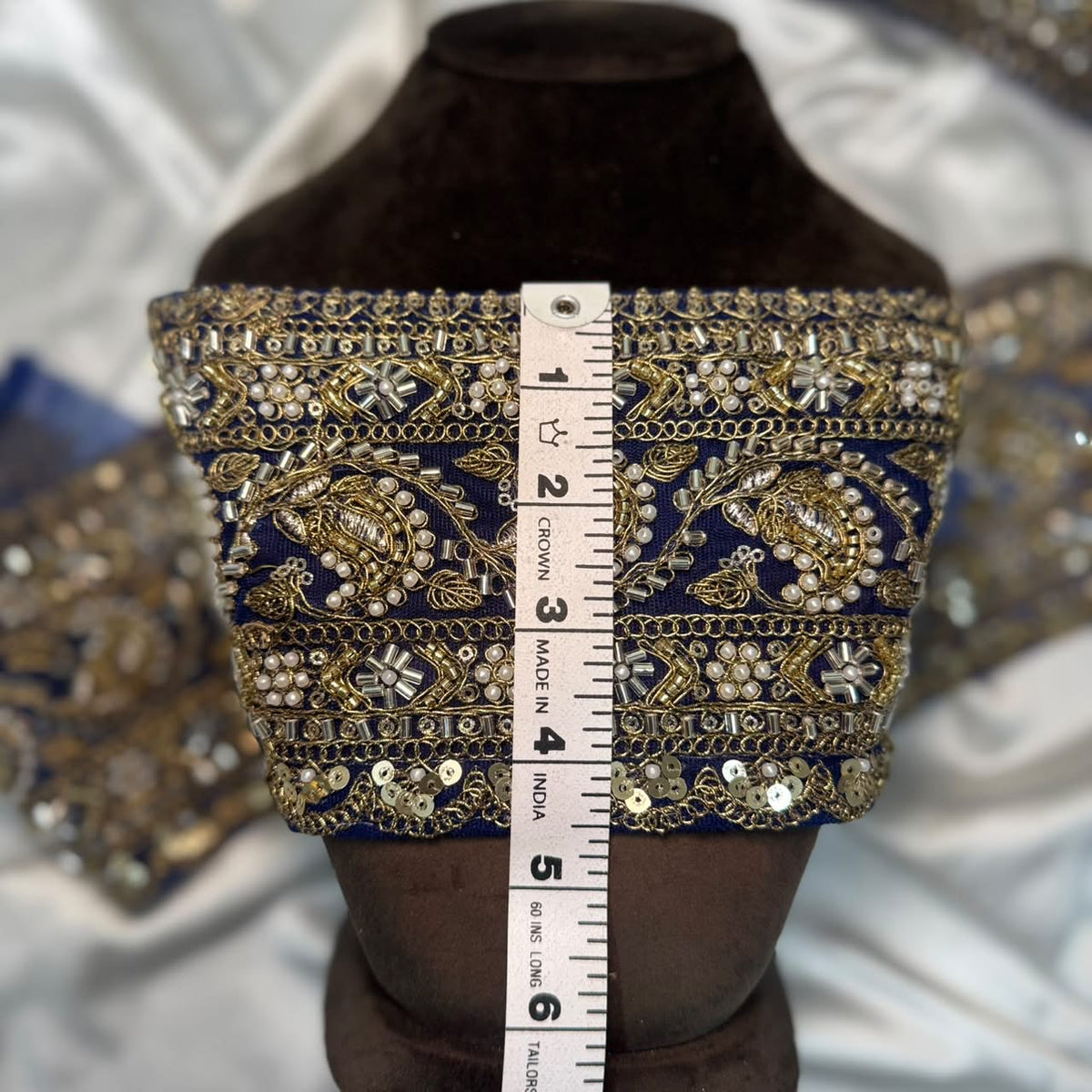 Heavy Zari Machine Work Lace Trim