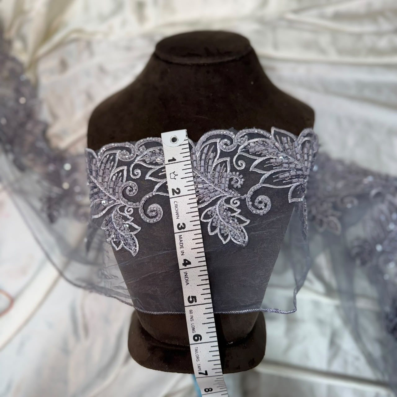 Premium Floral Organza Embroidered Lace Border