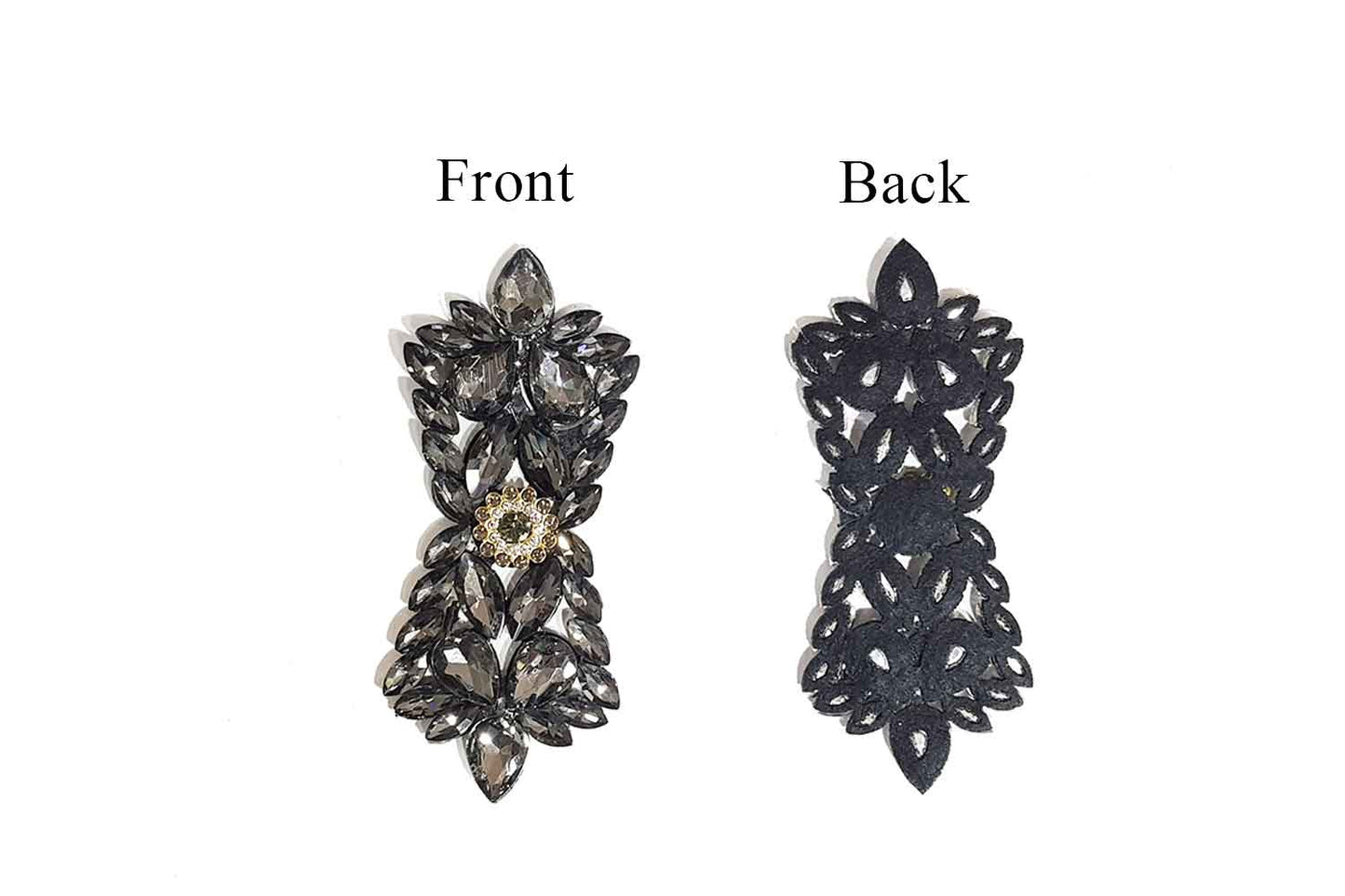 Rhinestone Work Fancy Stick on Patch Applique (1 Piece)