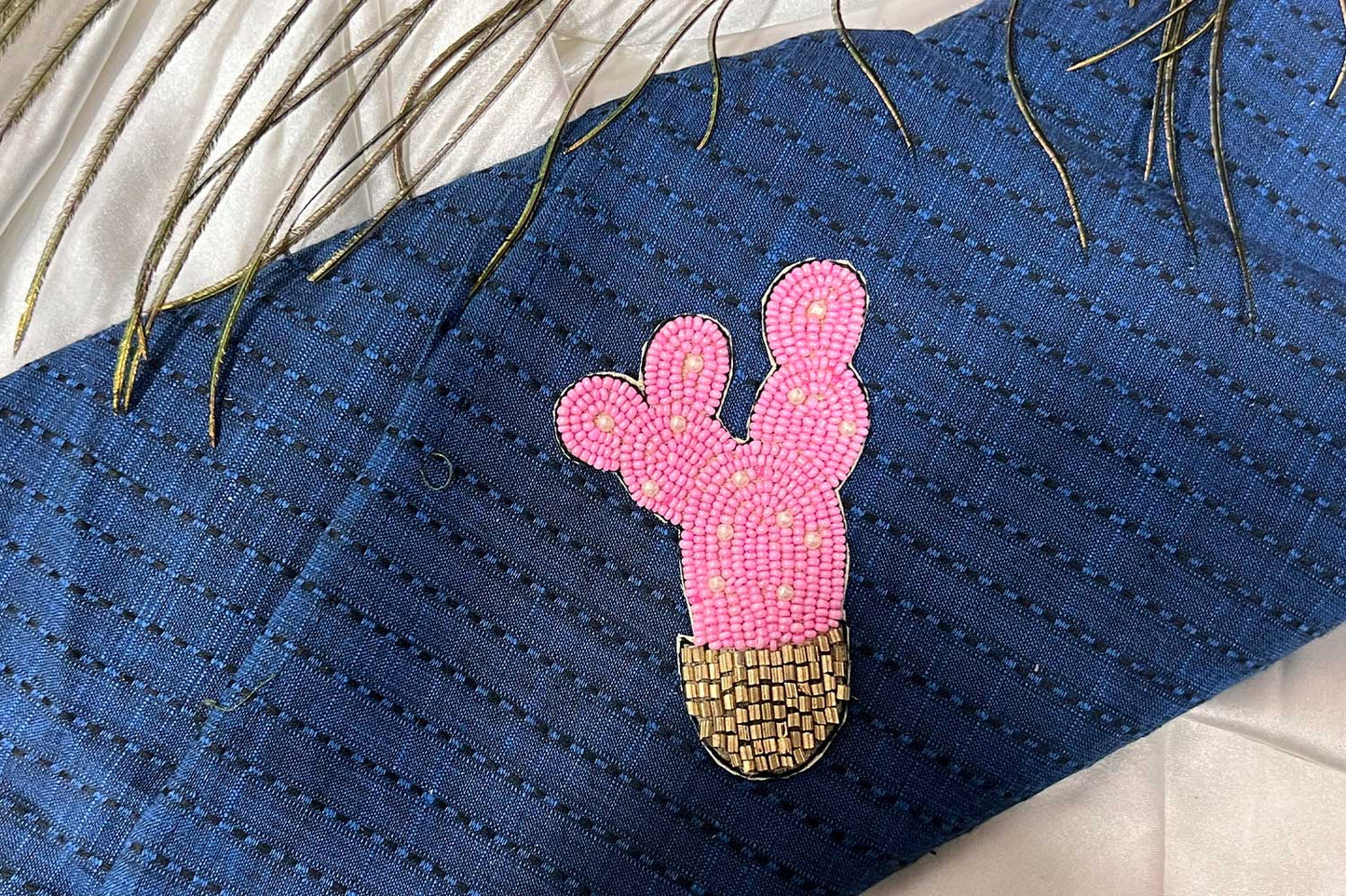 Cactus Patch Beads Work Kiddish Patch
