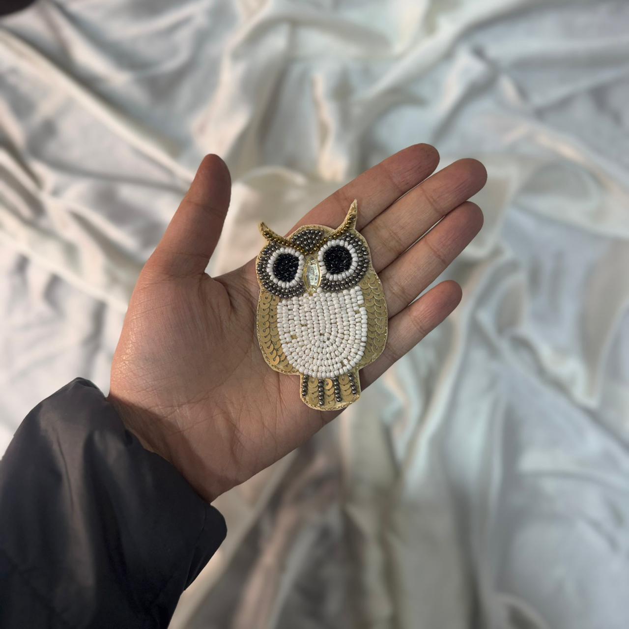 Owl Shape Beads work kiddish patch