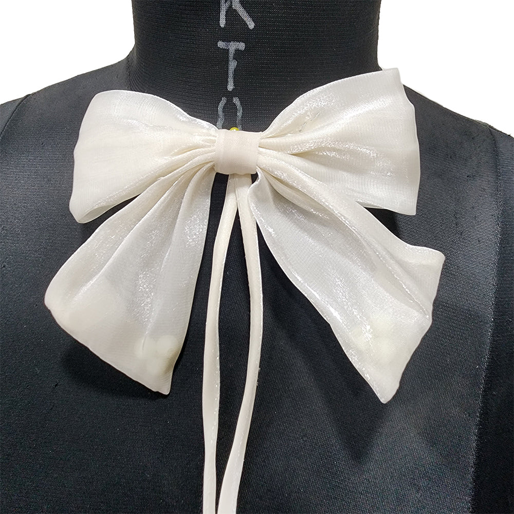 Off White Color Bow Patch