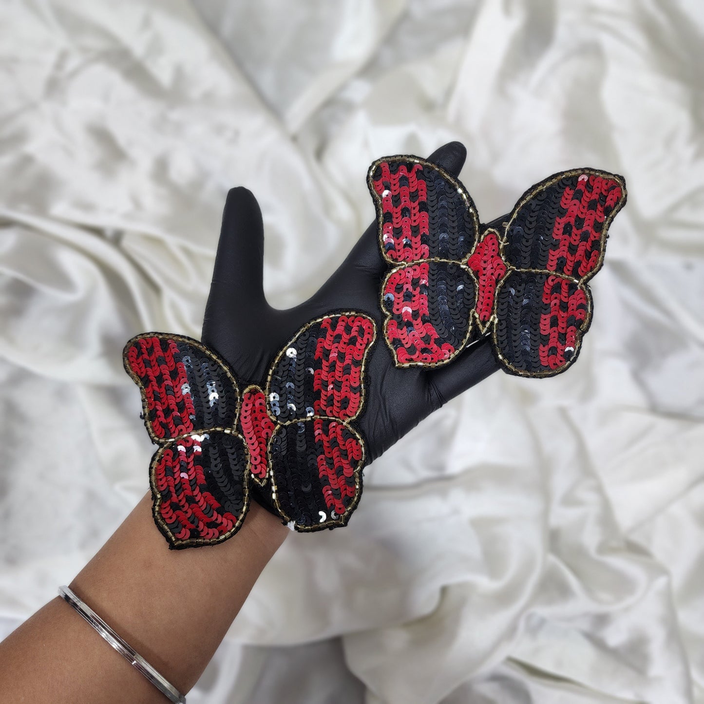 Sequins work Butterfly Patch Pack of 2 Pcs