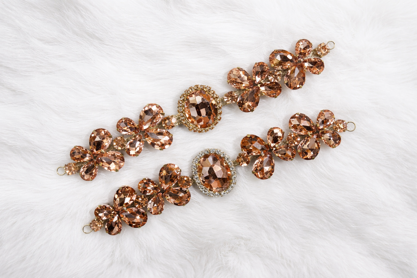 Peach color Metal Stone Patch 1 pc