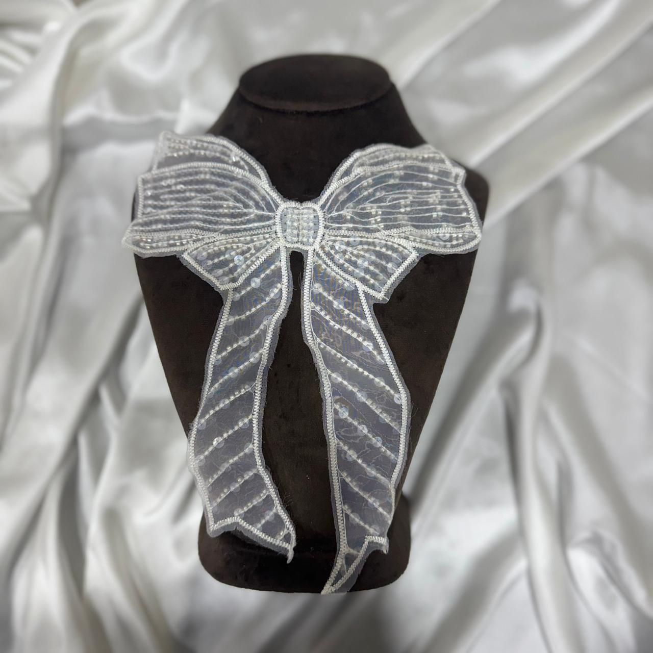 Decorative Bow Style Flower Embroidery Patch (1 Piece)