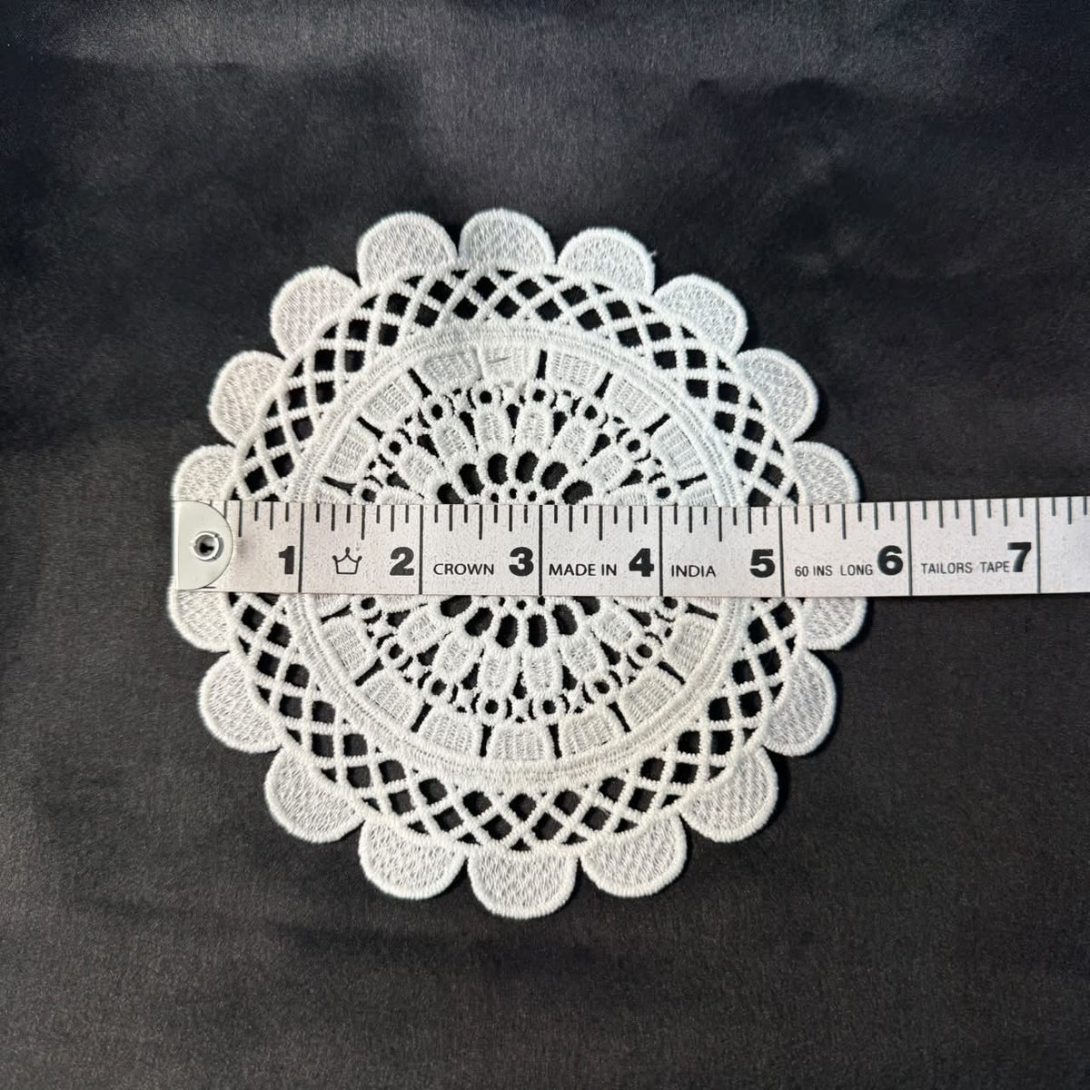Intricate Circular Crochet Style Lace Applique