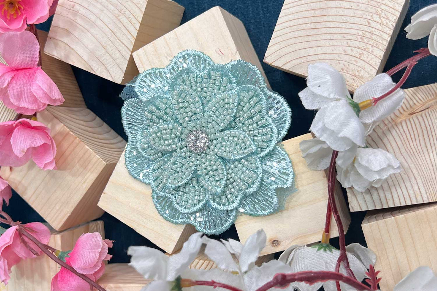 Bead Work Fancy Flower Patch