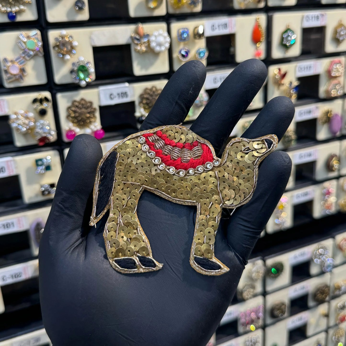 Camels With metal sequins work Pack of 2 Pieces