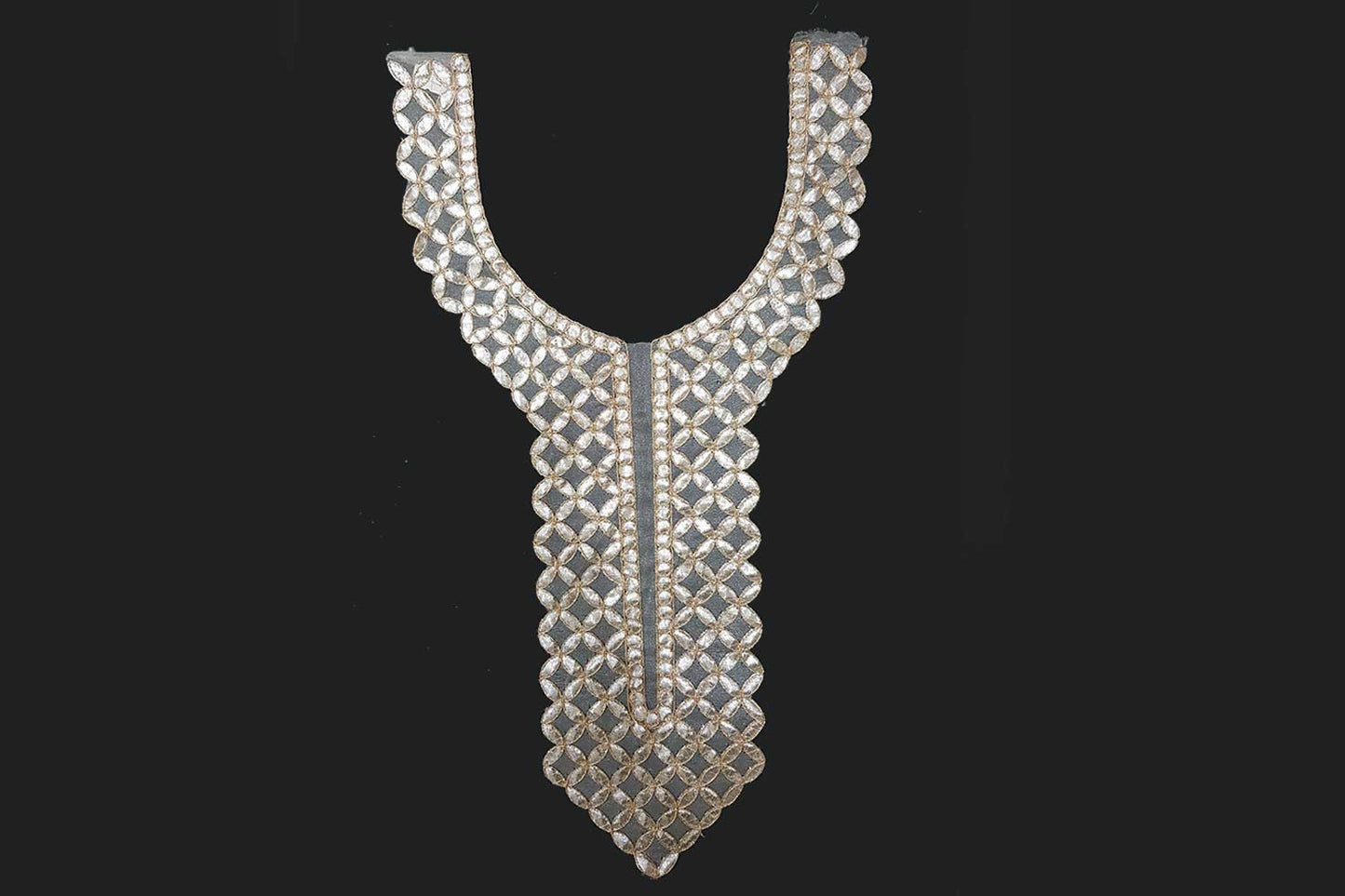 Golden Colour Gota Patti Neck Patch Neckline