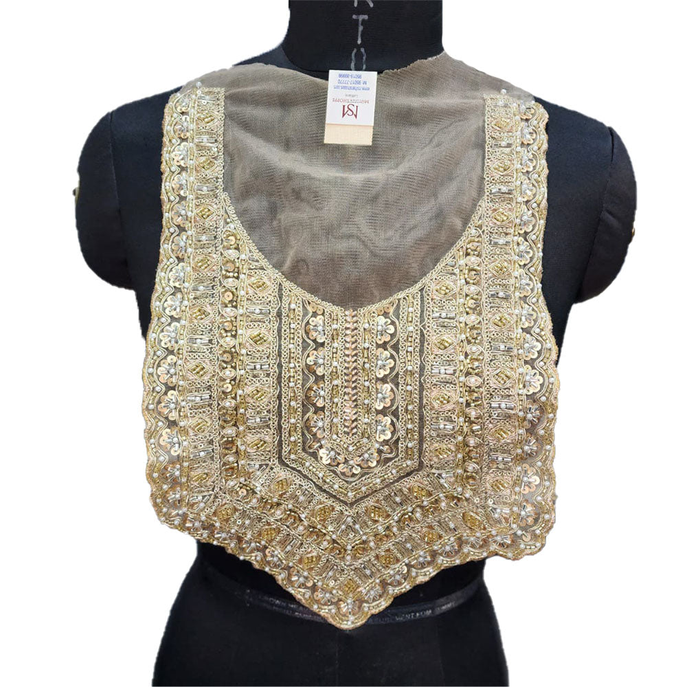 Katdana and Sequins work Neckline Applique