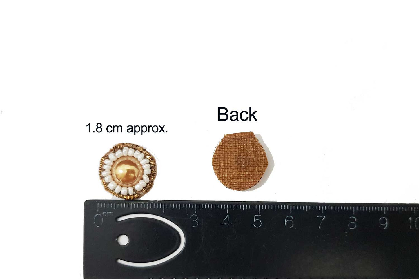 Antique Gold color 20 Pieces Small Butti Patches with Pearls