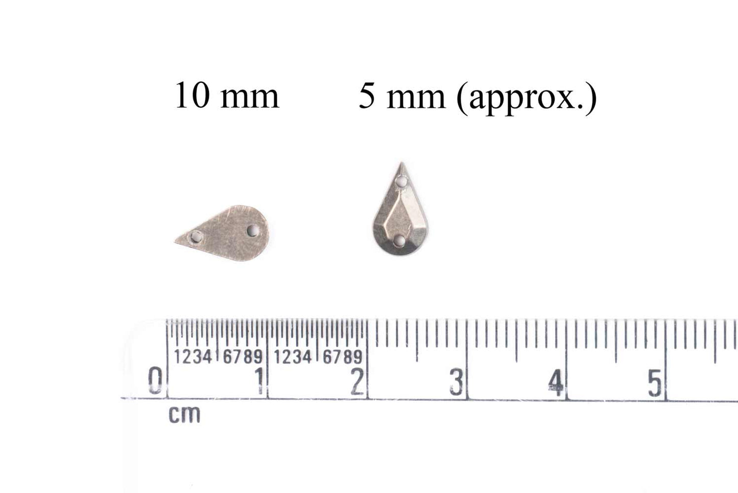 Mohan Shoppe Drop Shape Plastic Stones for Embroidery Work Ladies Suits, Dresses, Blouses, Gowns, Beading, Art and Craft and Decoration, Package of 100 Grams