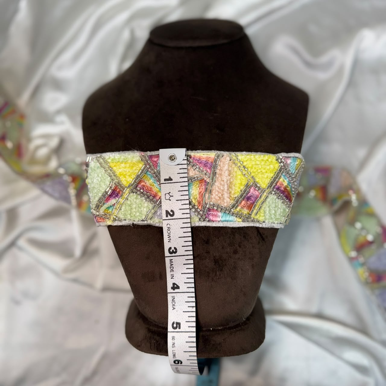 Multicolor Handwork Embroidered Lace Border