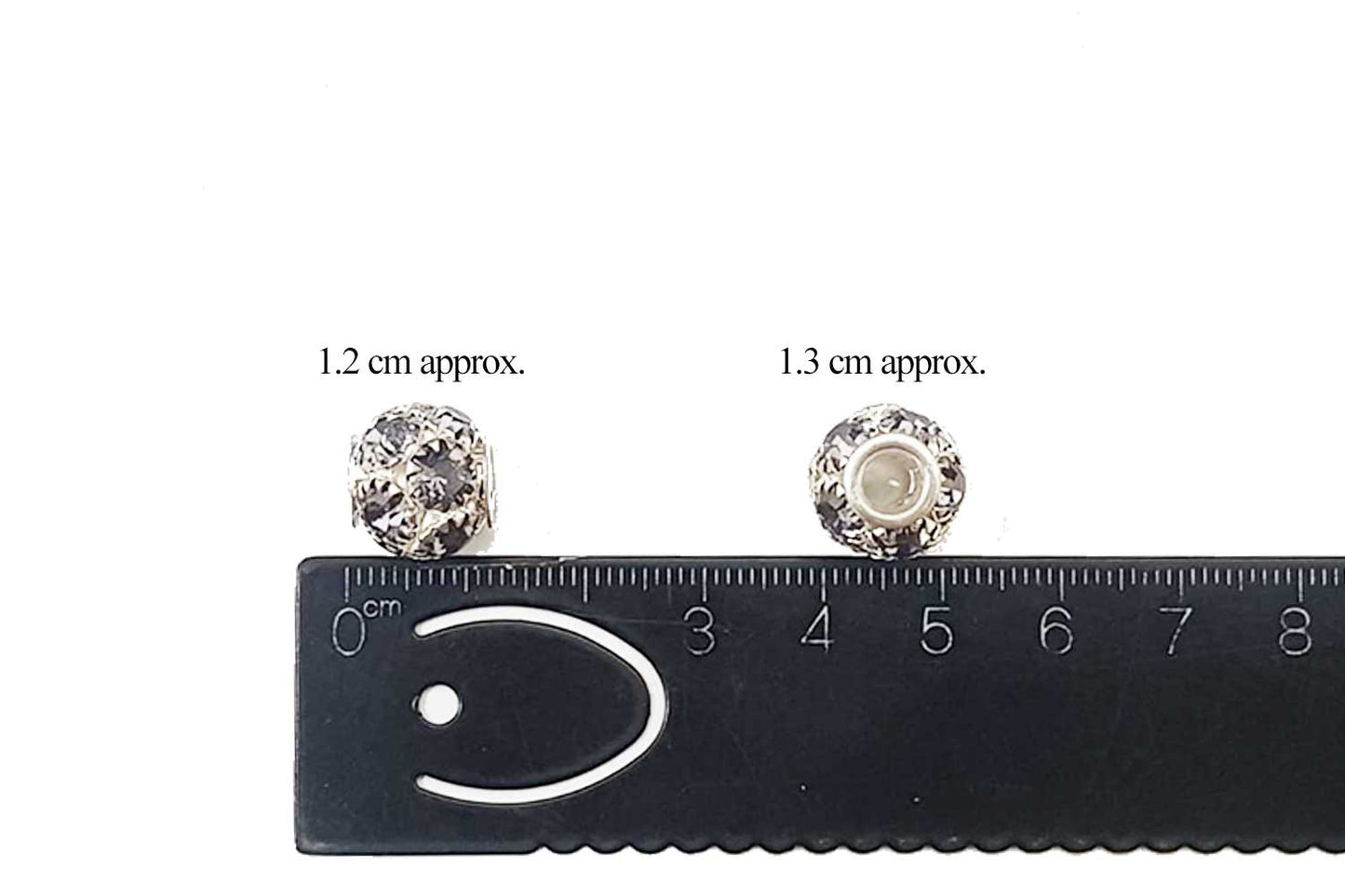 Mohan Shoppe Round Shape Ladies Metal Loop hole/Zircon Balls