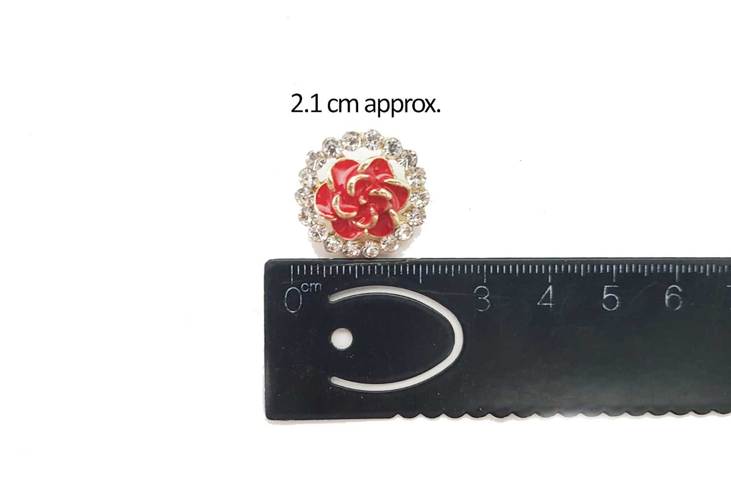 Round Shape Flower Rhinestone Buttons