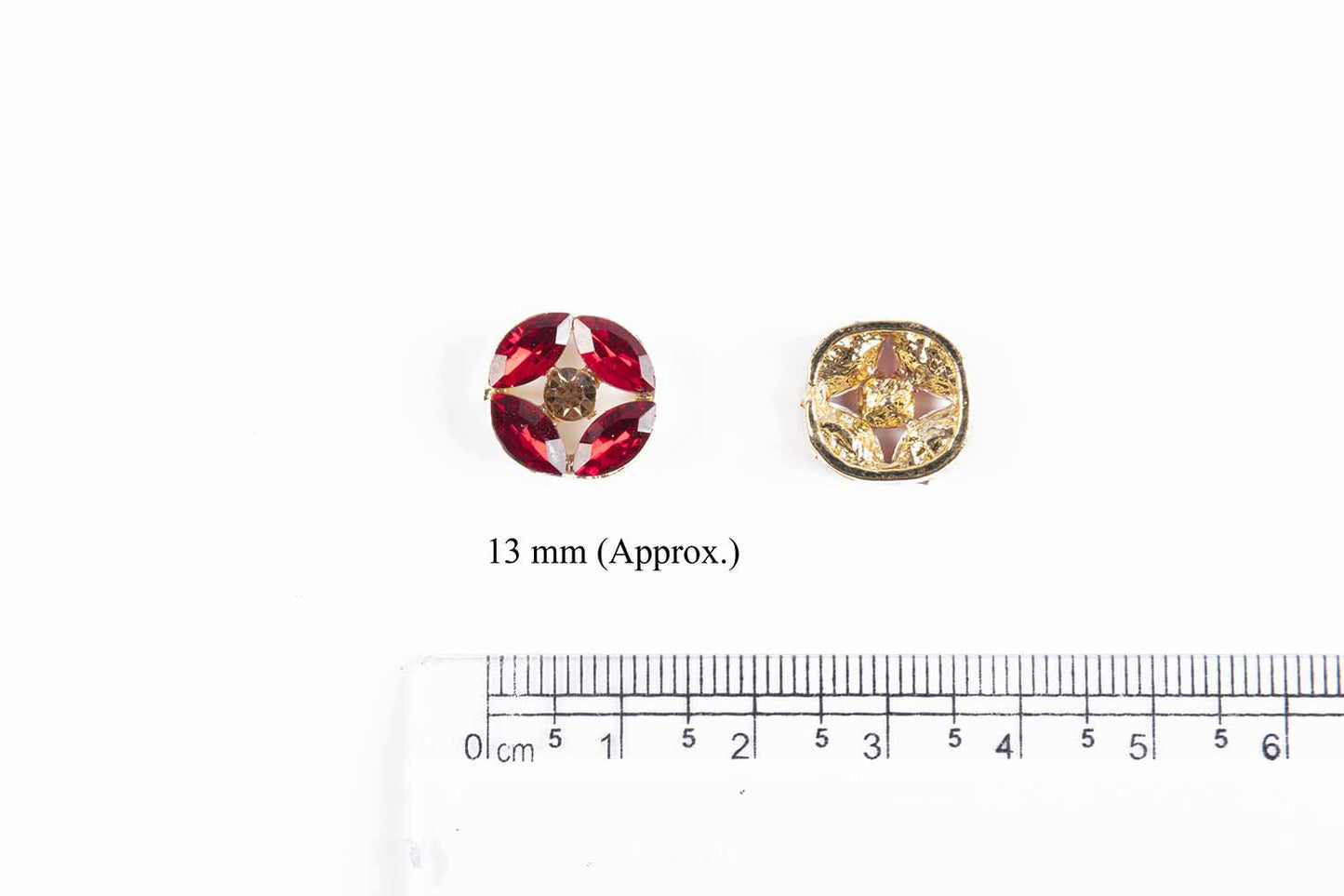 Light Pink color Round Rhinestone Button Small Size Button