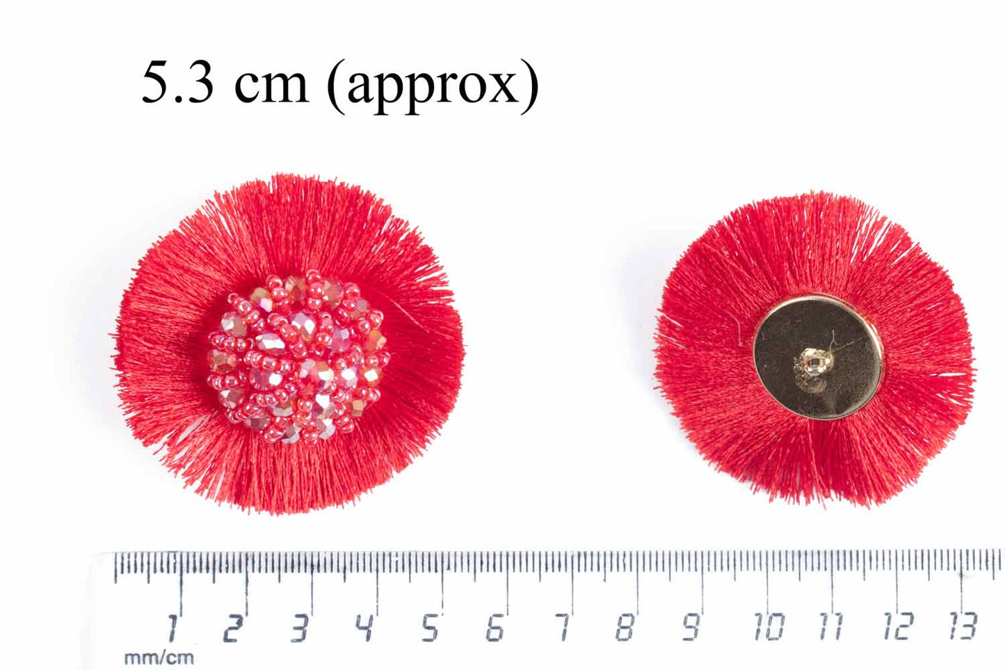 Handcrafted round shape with thread and beads work Buttons