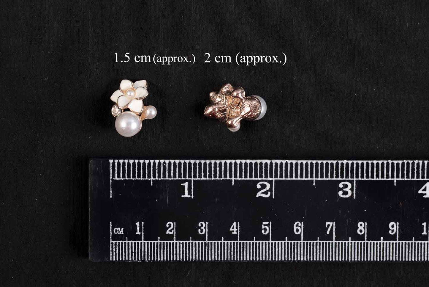 Rose Gold Flower Shape Metal Buttons 10 Pieces