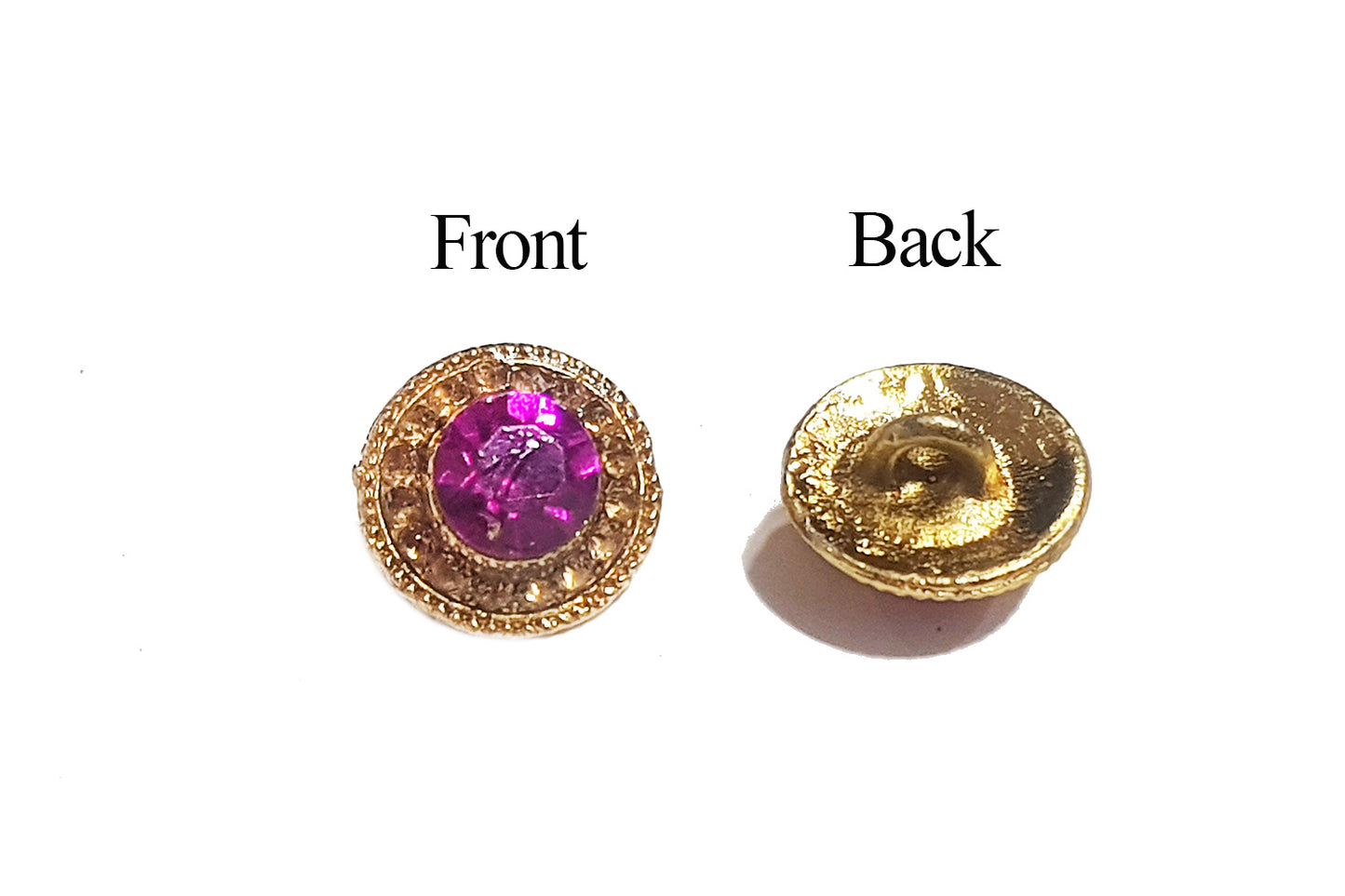 Mohan Shoppe Stonework Metal Buttons