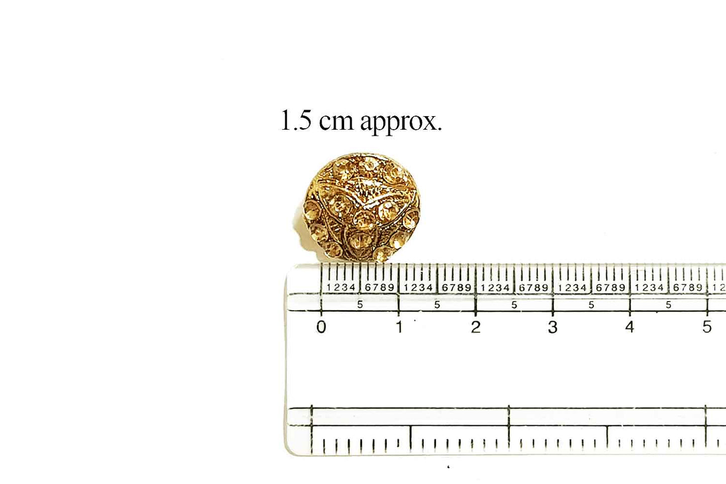 Golden Color Stonework Round Shape Buttons