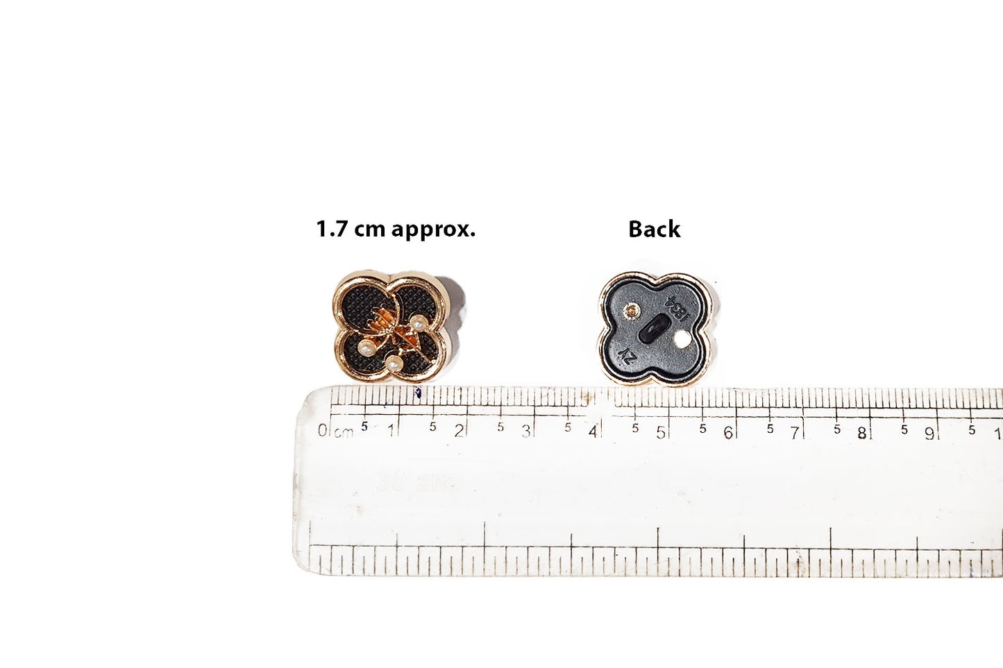 Flower Shape Metal Buttons for Jewelry Making & Craft