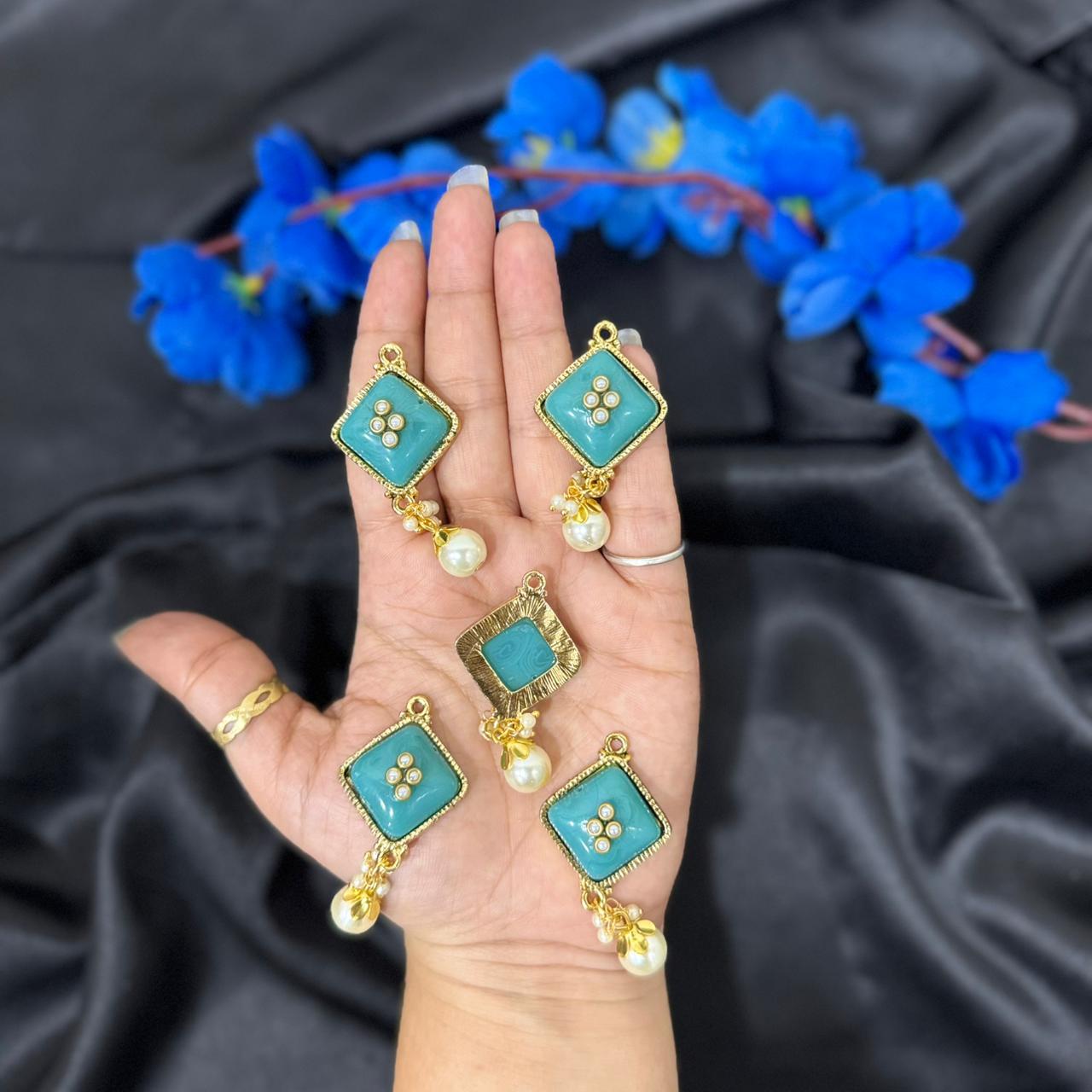 Fancy Beaded Tassel Dress Button Set (5 Pieces)