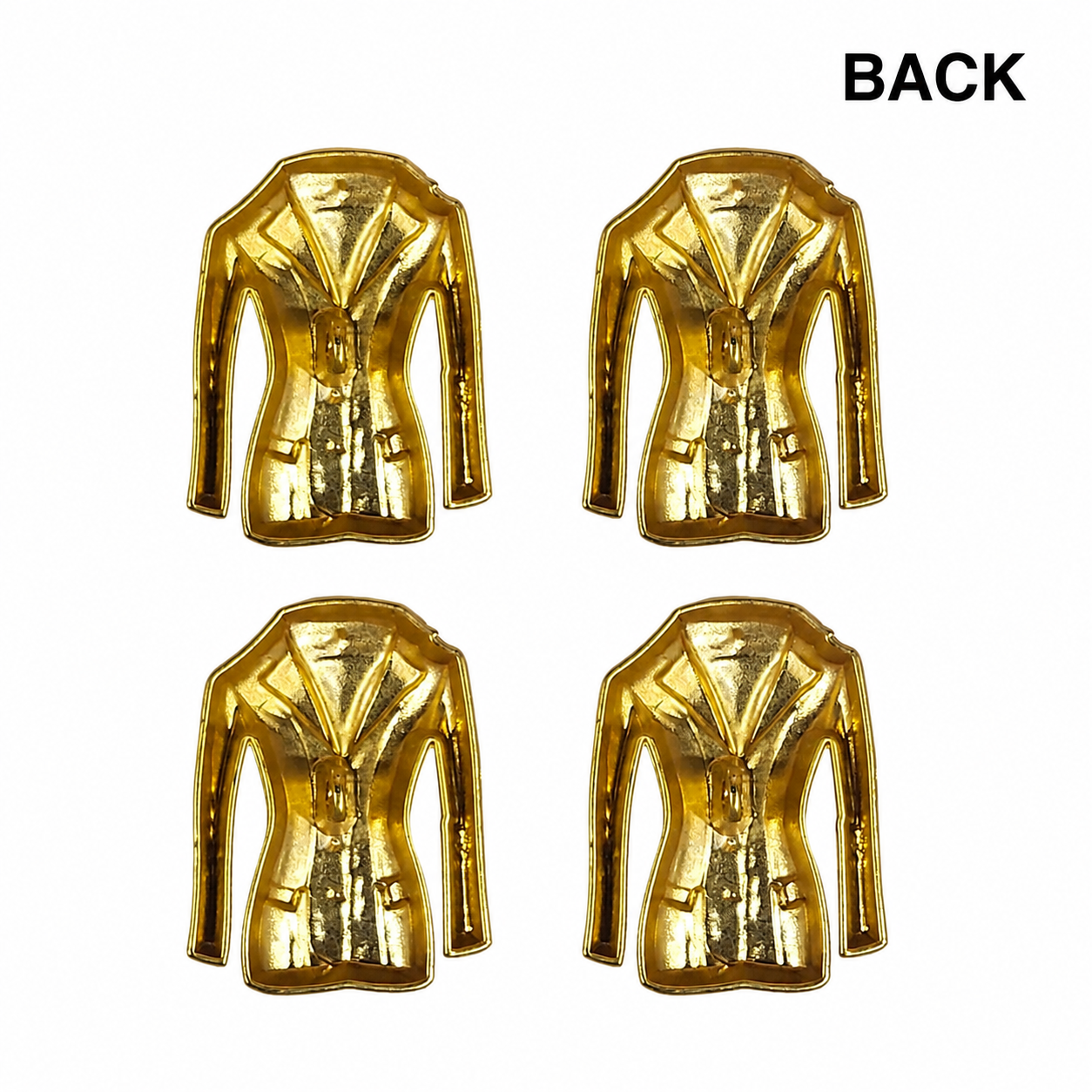 Matte Gold Suit/Coat Shaped Buttons Metal Shank Sewing Accessories